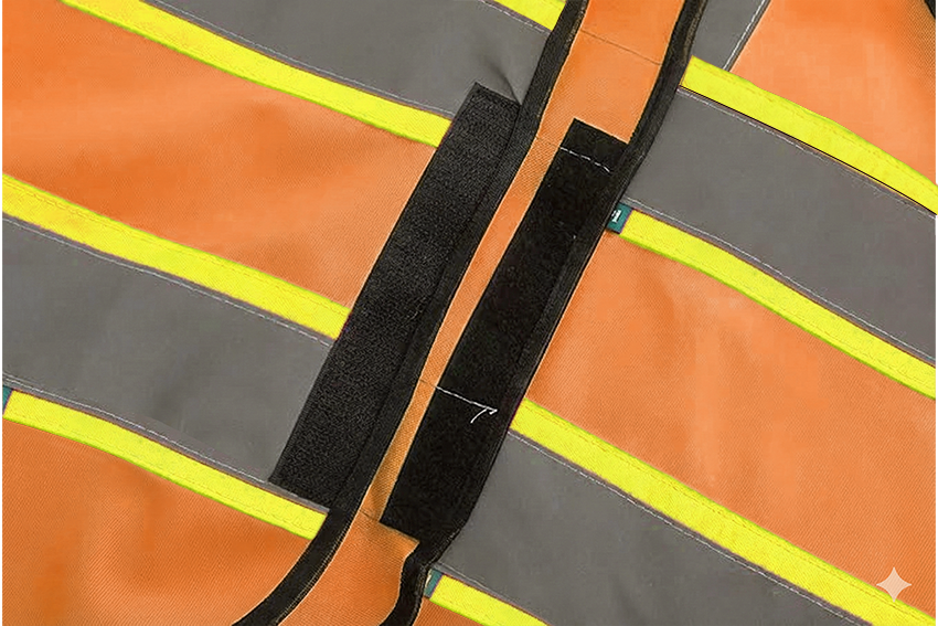 HIGH-VISIBILITY | BASIC VEST | Orange 1inch Reflective tape and contrast tape